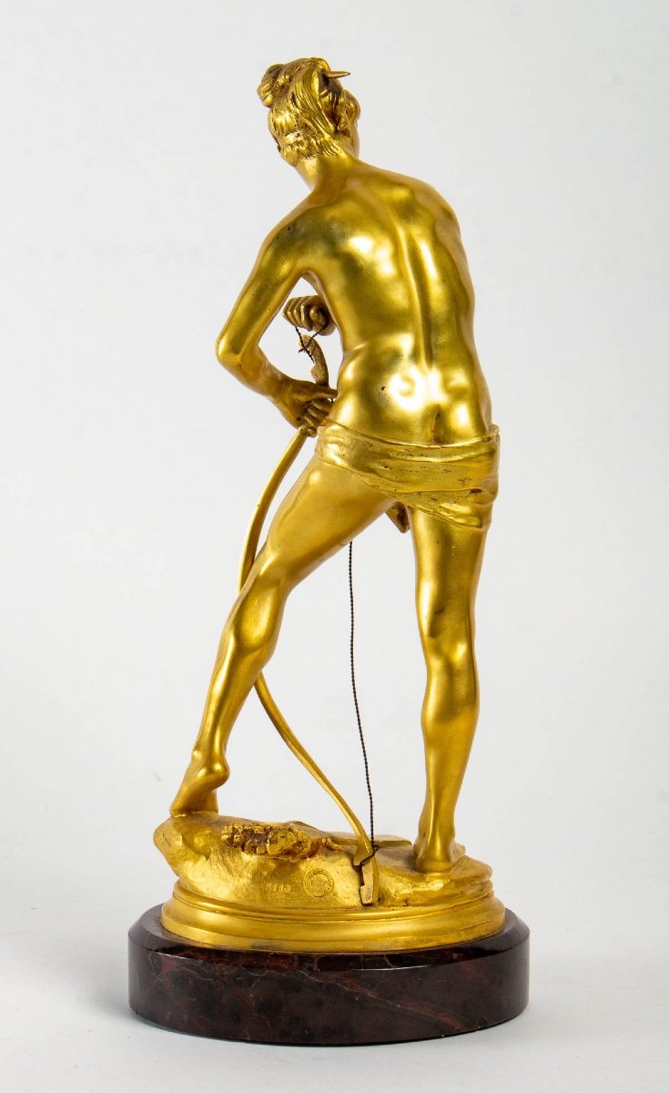 Gilt Bronze Group - Sarpédon - Signed: Henri Peinte - Period: XIXth-photo-2