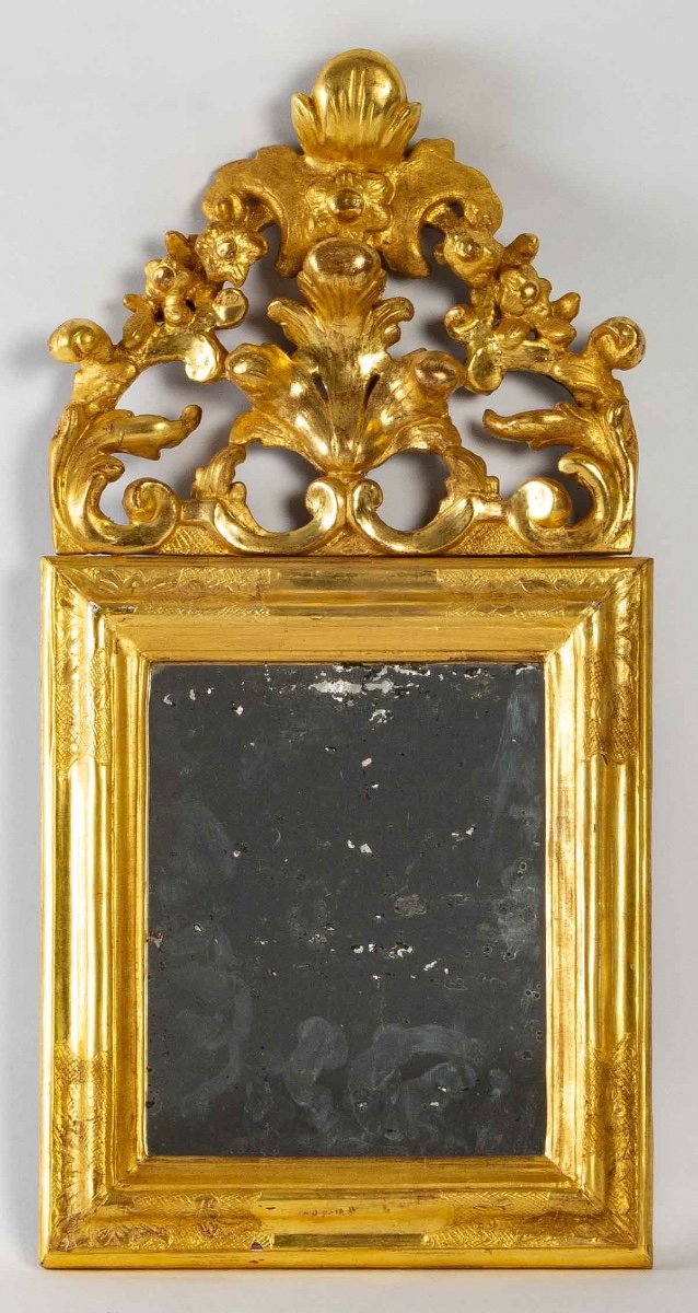 Golden Wood Mirror - Mercury Ice - Period: Louis XV