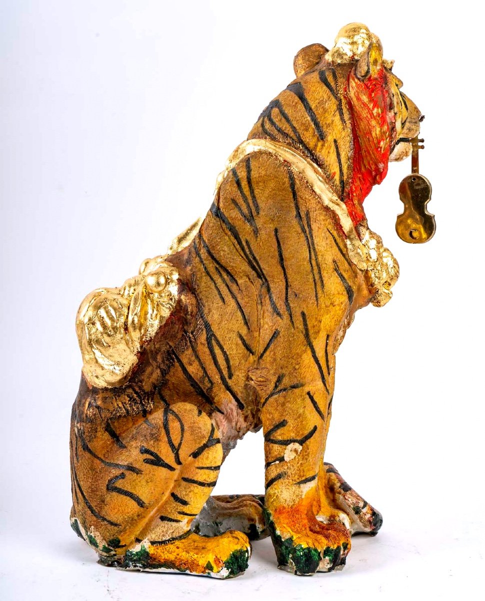 Sculpture Le Tigre Et Le Bulldog - Aaron Hinojosa - XXème Siècle -photo-4