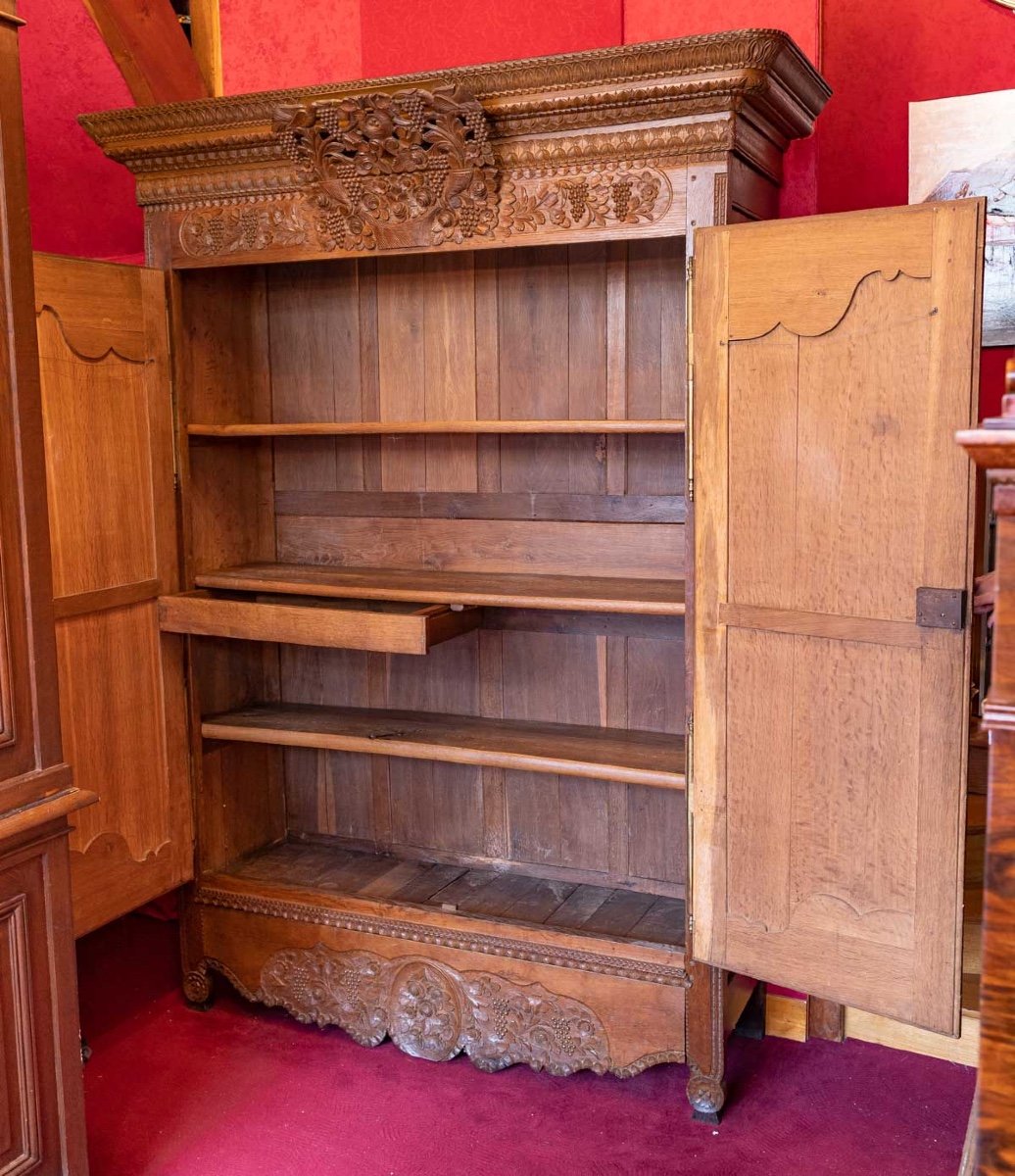 Armoire De Mariage En Chêne  - Normandie - époque : Fin XVIIIème - Début XIXème-photo-3