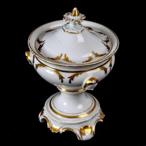 Tripod Fruit Bowl With Lid - Paris Porcelain - XIXth Century