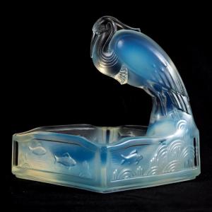Sculpture Animalière - Verre Pressé Moulé Opalescent - Charles Graffart - époque : Art Déco