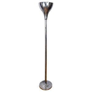 Chrome Metal Floor Lamp - Designer Robert Mallet-stevens - Period: Art Deco