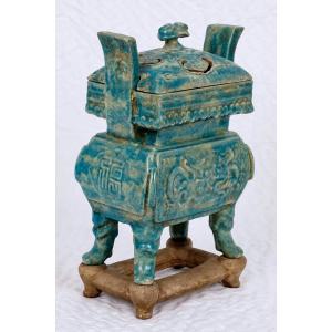 Brule Parfum - Chine - Dynastie Quing - Grès Porcelaineux à Glaçure - époque : XIXème Siècle