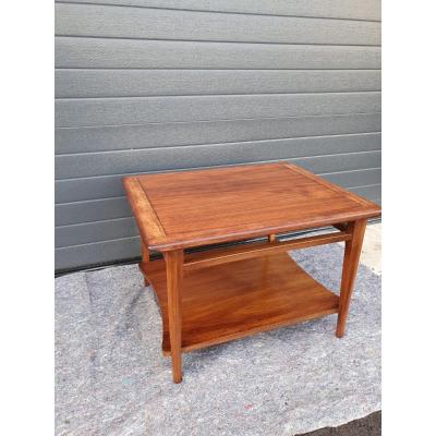 Four Legs And Two Trays Oak Side Table - Stamped