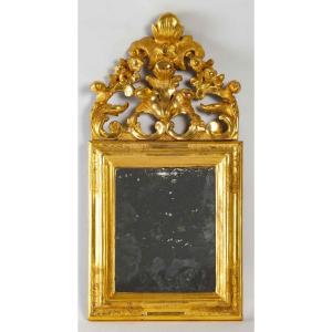 Golden Wood Mirror - Mercury Ice - Period: Louis XV