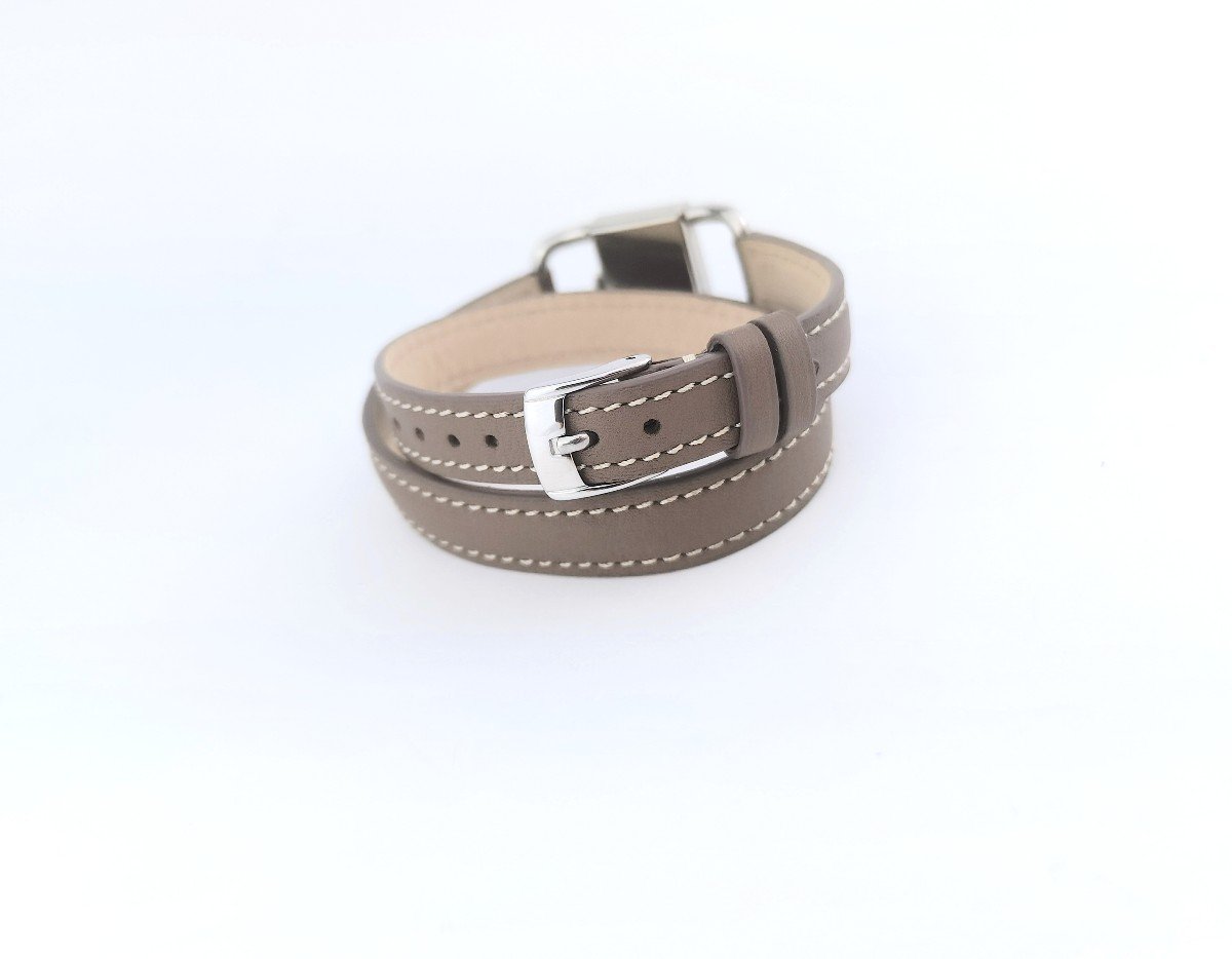 Jaeger-lecoultre - Etrier - Acier/cuir étoupe - 20 Mm (femme)-photo-4