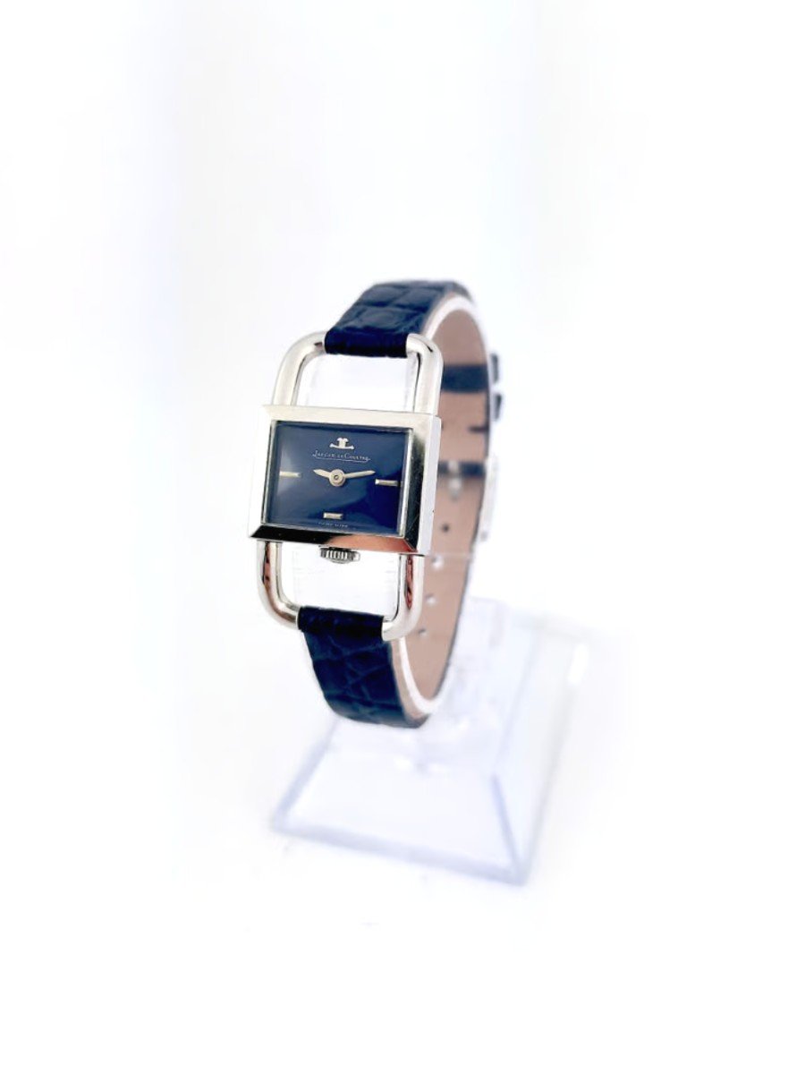 Montre Jaeger-lecoultre - Etrier - Acier - Cadran Laqué Bleu - 20 Mm (femme) -photo-1