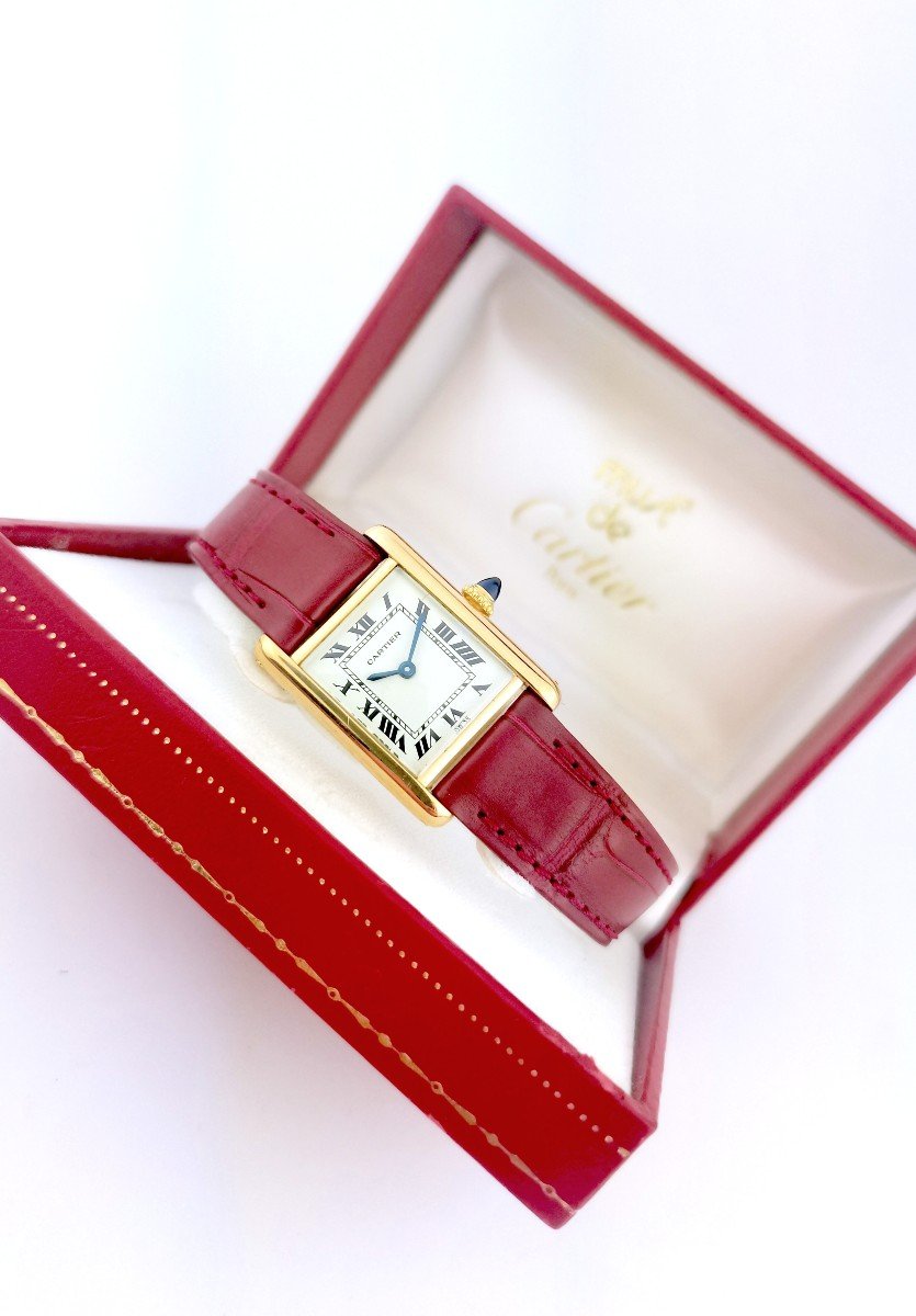 Montre Cartier - Tank Louis Cartier - Or Jaune - Mécanique - 20 Mm (femme)-photo-4
