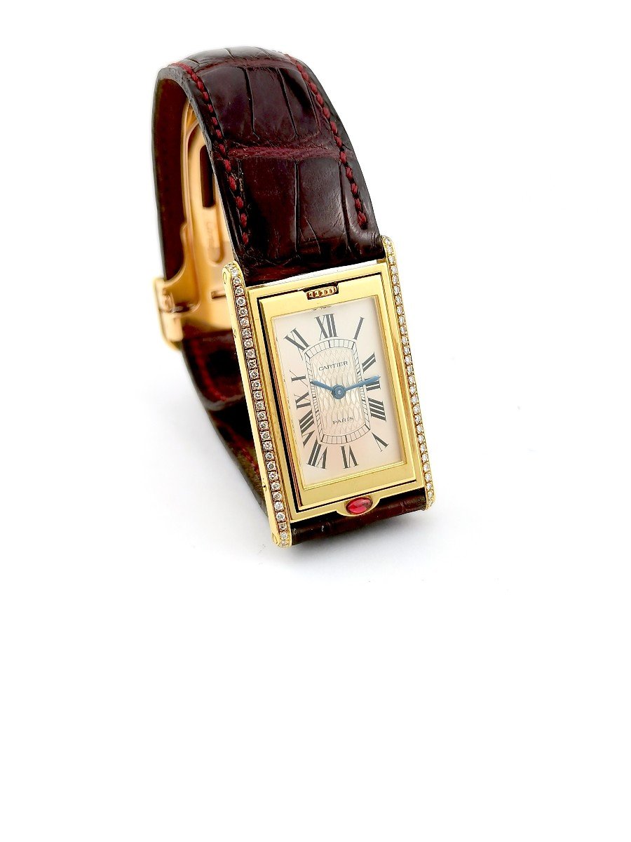 Cartier - Tank Basculante - Or Jaune - Edition Limitée 150 exemplaires  -photo-2