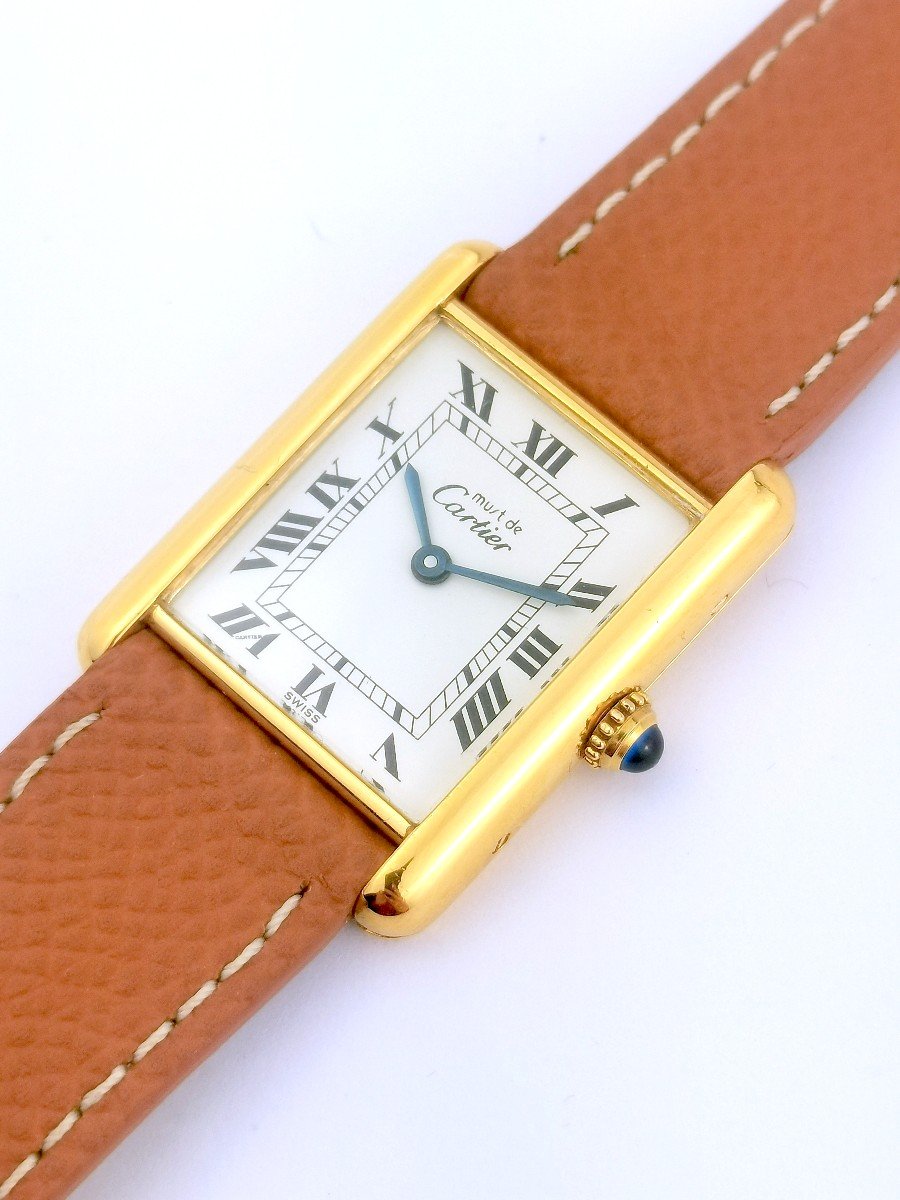 Cartier - Must Tank - Vermeil - 23 Mm (unisexe)-photo-1