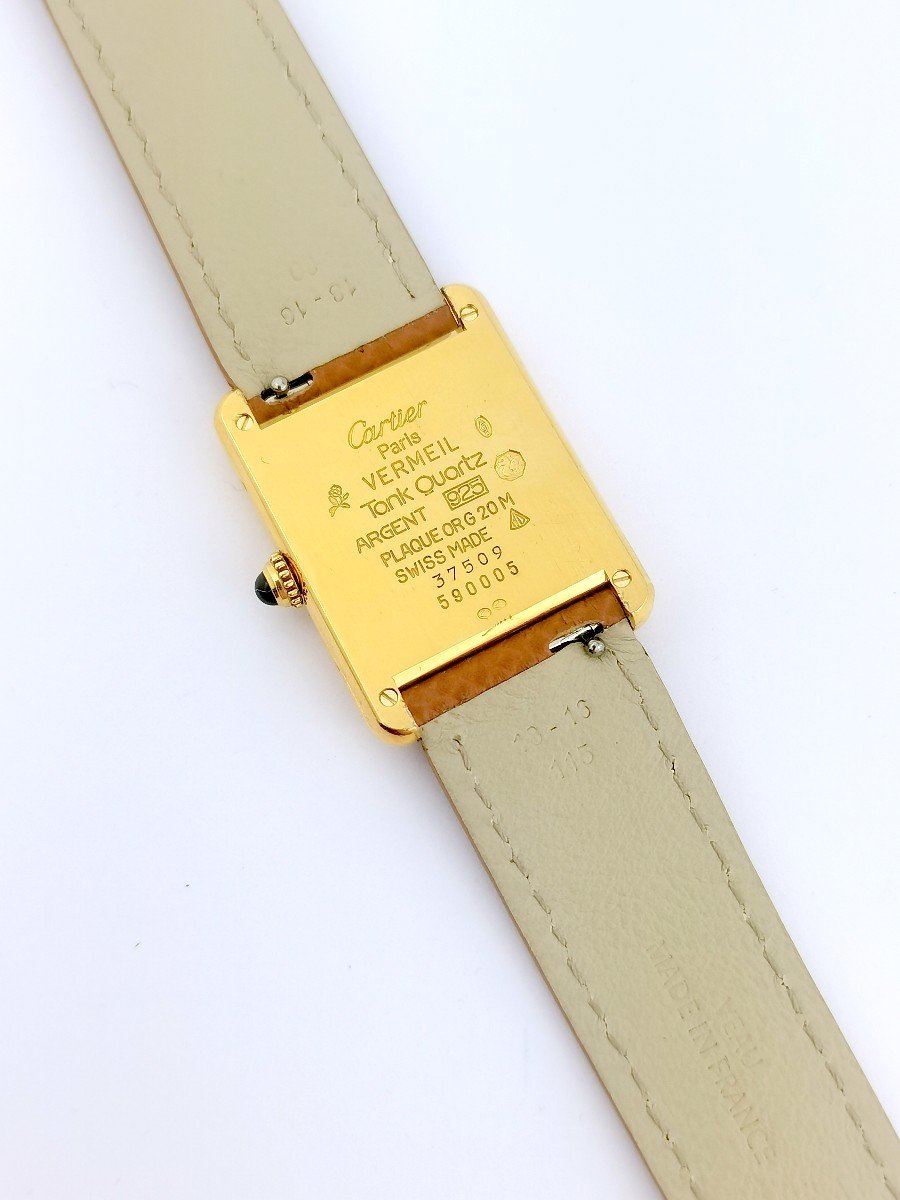 Cartier - Must Tank - Vermeil - 23 Mm (unisexe)-photo-3
