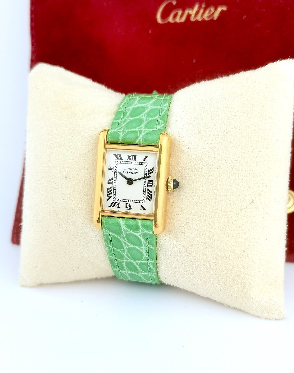 Cartier - Must Tank - Vermeil - Cadran Ivoire - 20 Mm (femme)-photo-5
