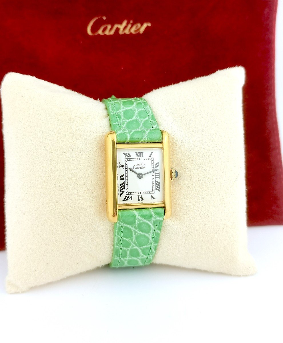 Cartier - Must Tank - Vermeil - Cadran Ivoire - 20 Mm (femme)-photo-6