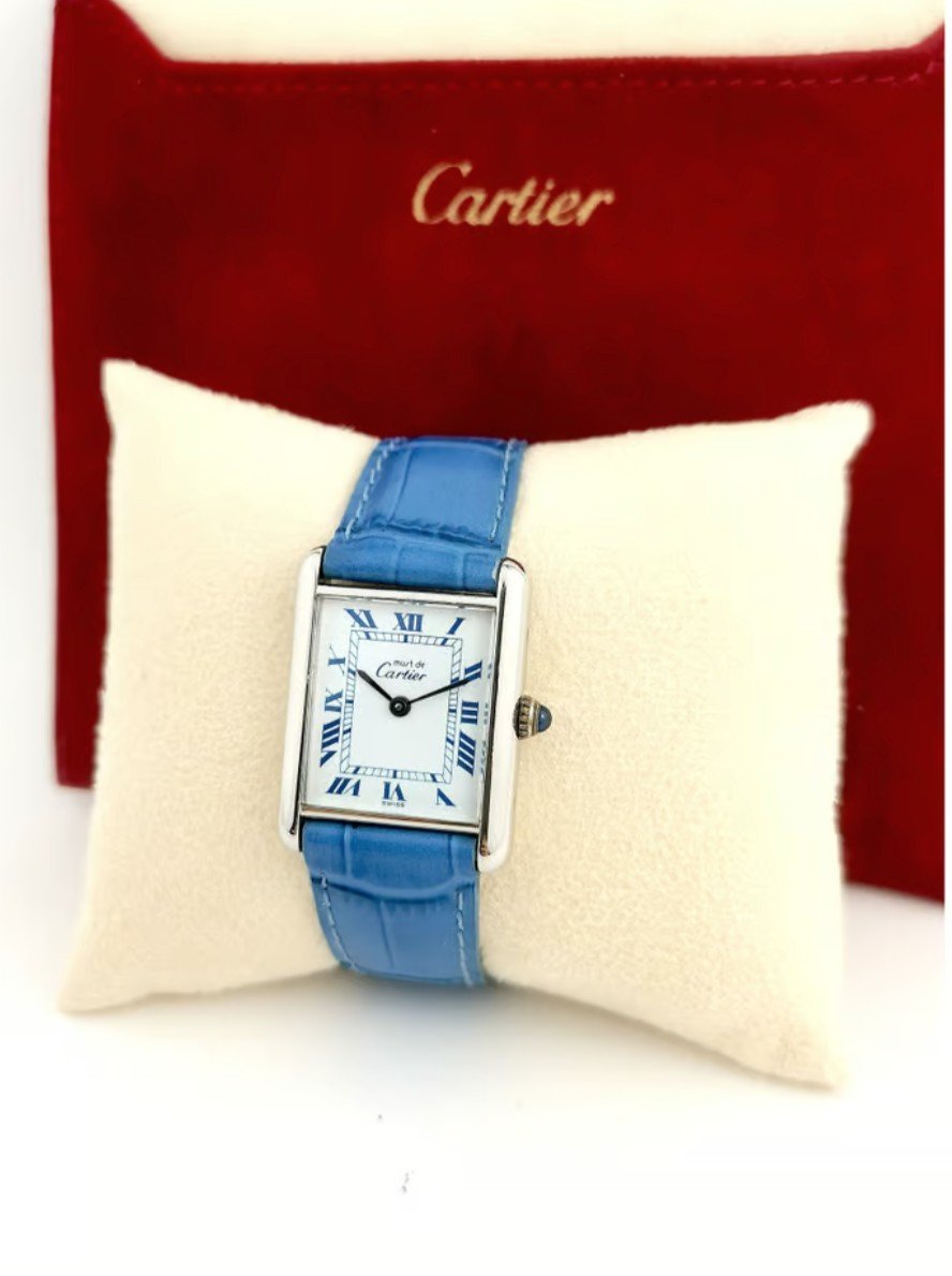 Cartier - Must Tank - Argent - 23 Mm (unisexe)-photo-7