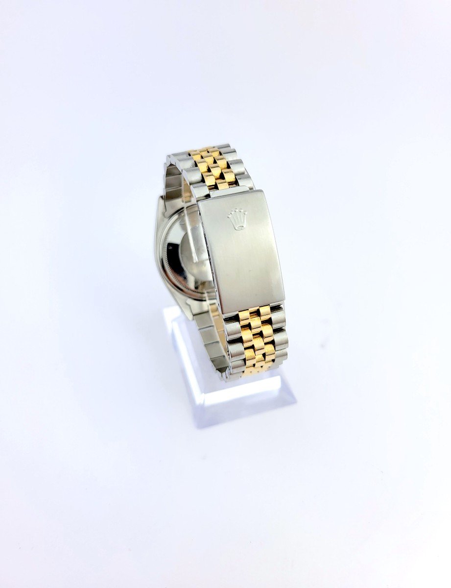 Montre Rolex - Oyster Perpetual Datejust - cadran lin - Or Et Acier - 36 Mm (unisexe)-photo-8