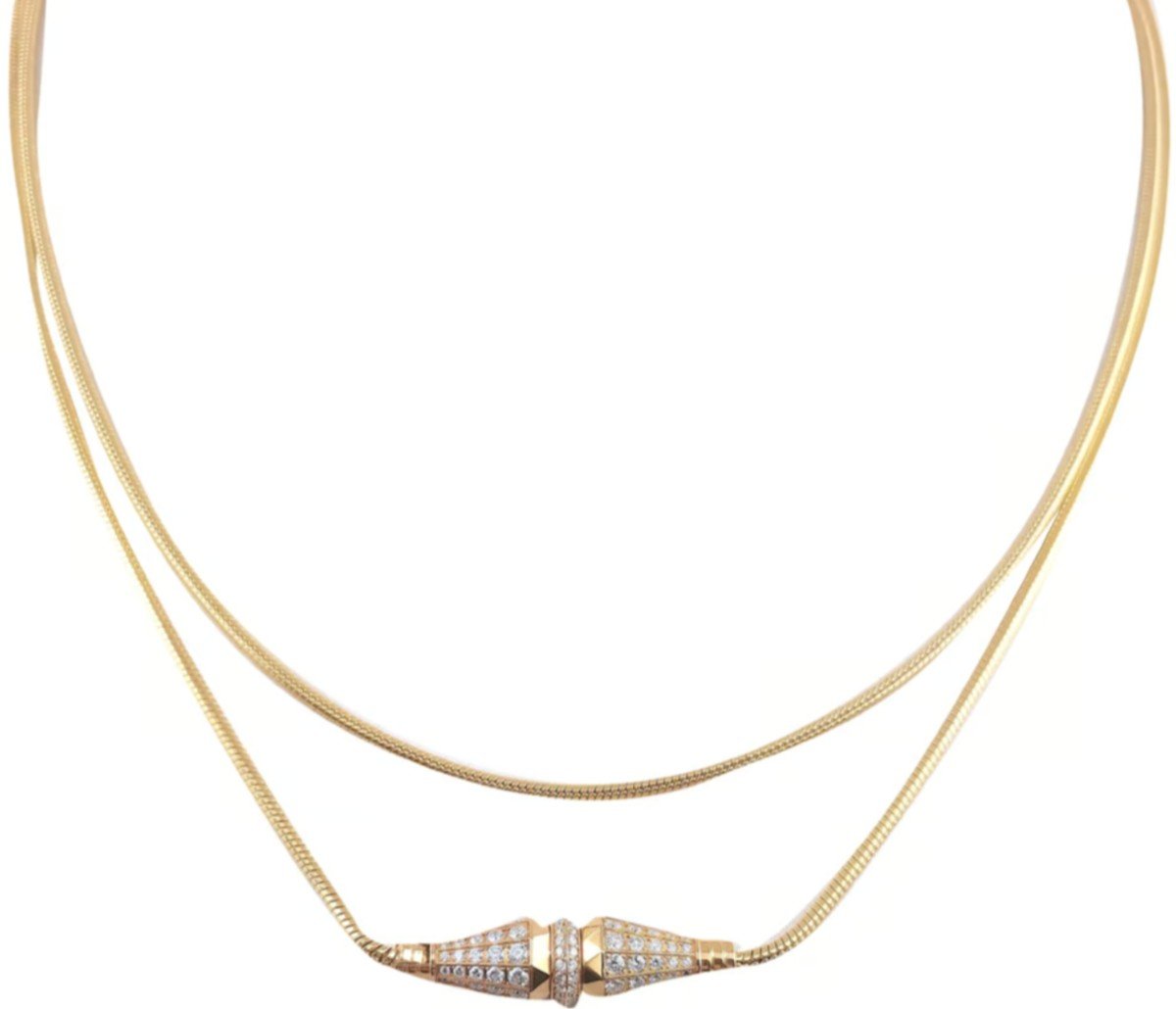 Collier/Sautoir ou bracelet 6 tours Boucheron -  Collection Jack- Or/diamants 