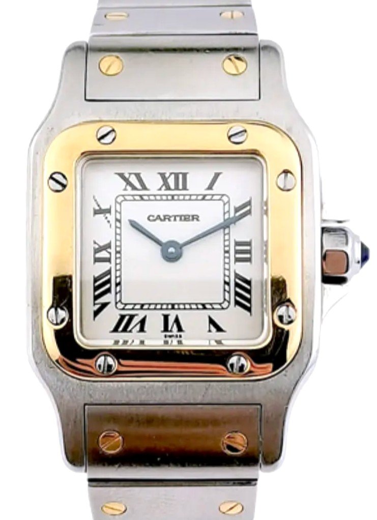 Montre Cartier - Santos Galbée - Or/acier - Petit Modèle (femme)