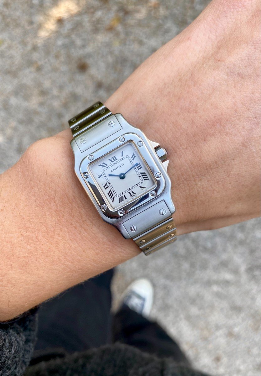 Wrist Santos Cartier Galbee Proantic: Cartier Watch Santos Galbée