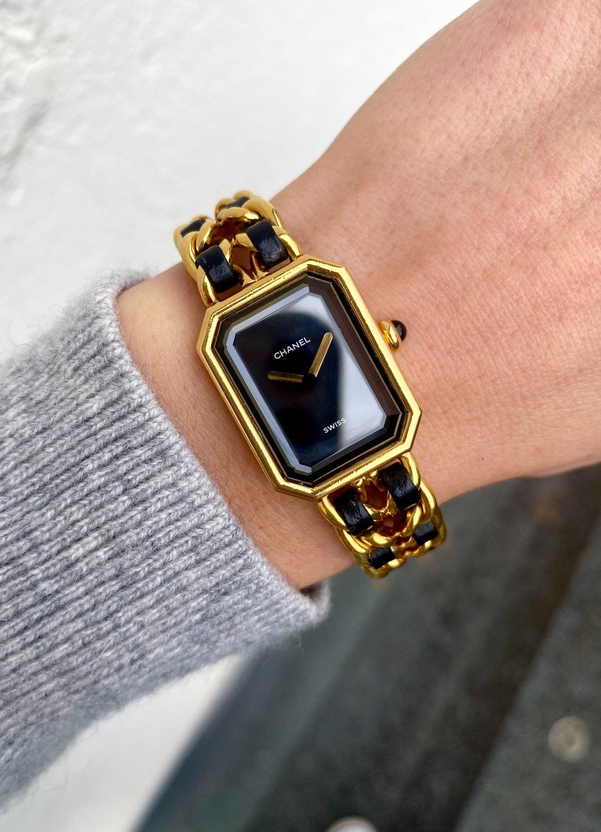 Proantic: Montre Chanel Première Rock Plaquée Or/cuir