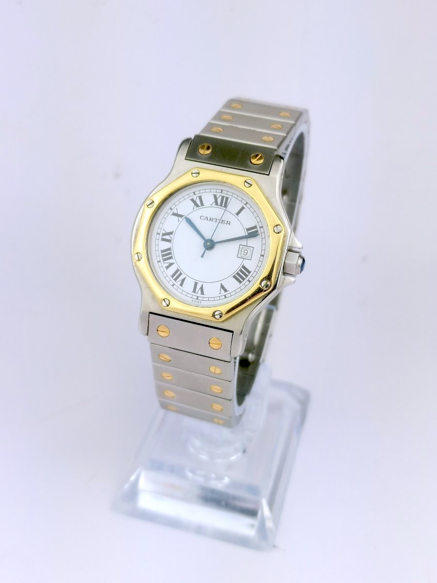 Cartier - Santos Octagonal - Gold And Steel - Gm_ref 952-photo-3