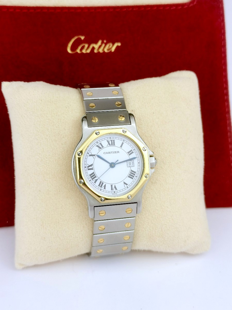 Cartier - Santos Octagonal - Gold And Steel - Gm_ref 952-photo-5