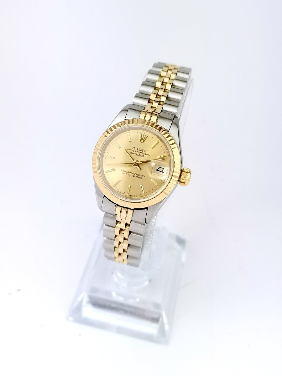 Rolex - Oyster Perpetual Datejust - Gold/steel - 26 Mm (women's)-photo-2