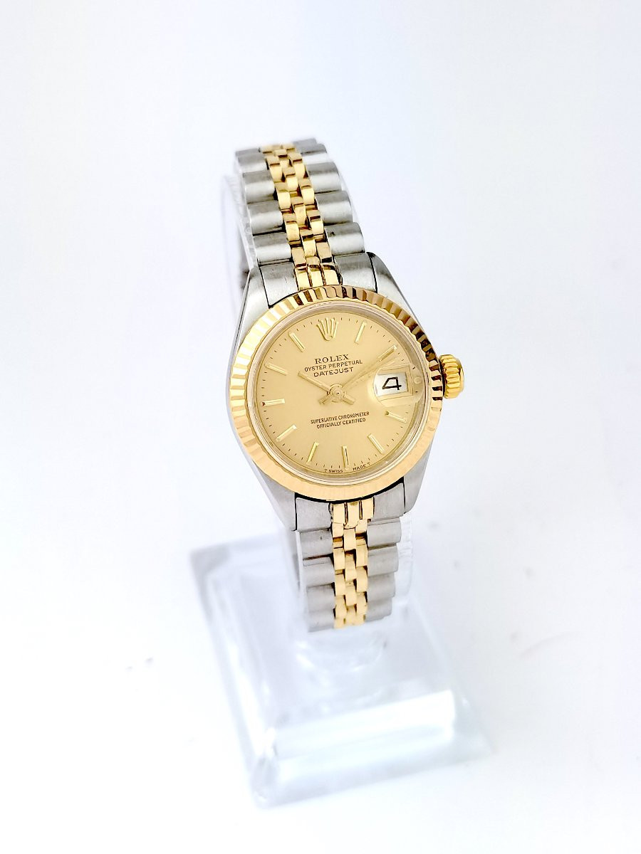 Rolex - Oyster Perpetual Datejust - Gold/steel - 26 Mm (women's)-photo-3
