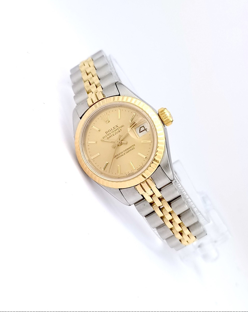 Rolex - Oyster Perpetual Datejust - Gold/steel - 26 Mm (women's)-photo-4