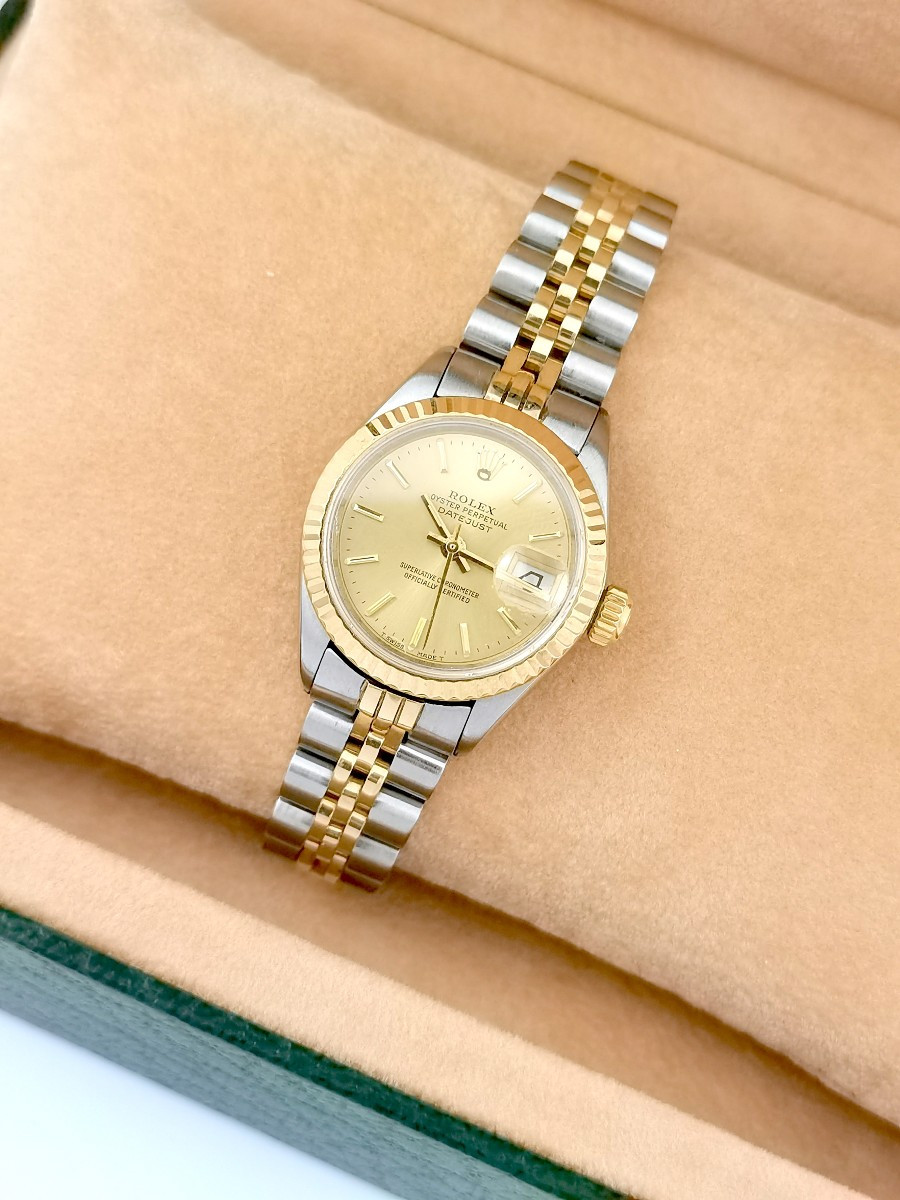 Rolex - Oyster Perpetual Datejust - Gold/steel - 26 Mm (women's)-photo-1