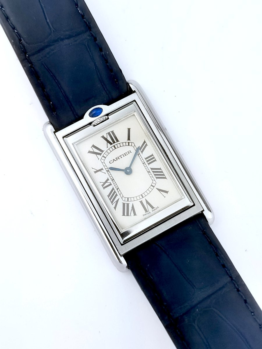 Cartier - Tank Basculante - Steel - Mechanical (men's)-photo-3