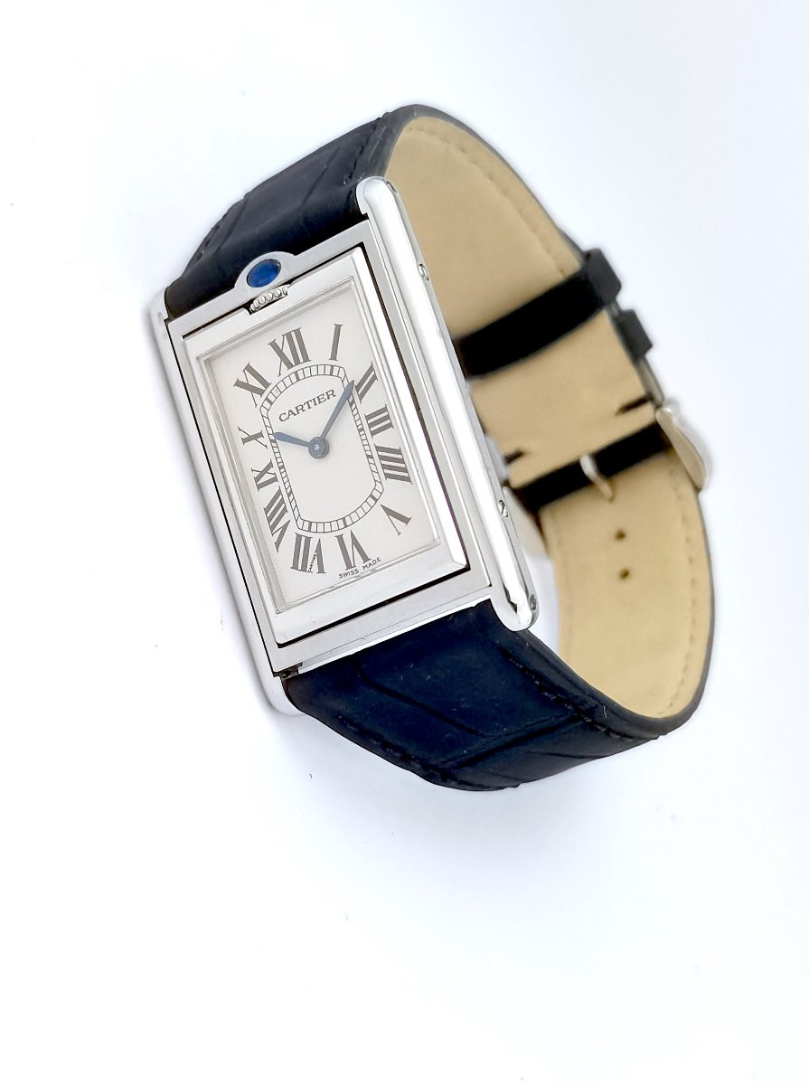 Cartier - Tank Basculante - Steel - Mechanical (men's)-photo-2