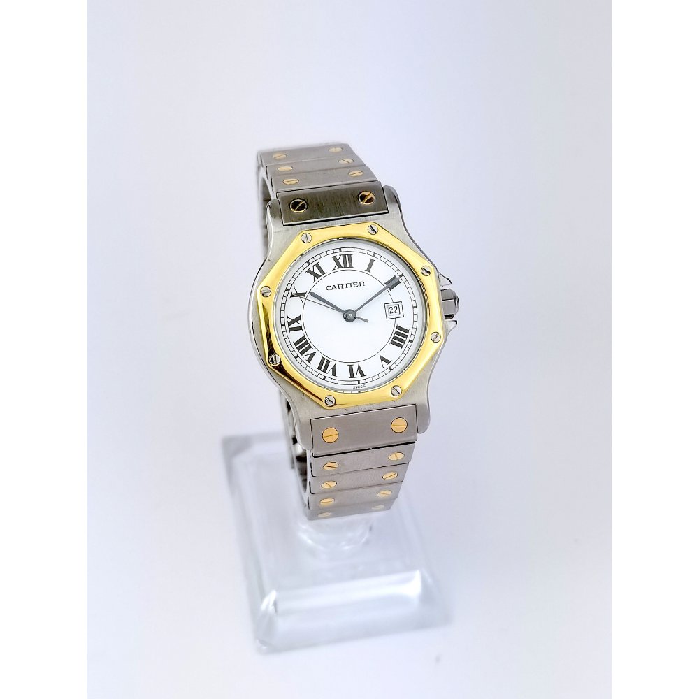 Montre CARTIER - Santos Octogonale - or/acier - auto - GM (unisexe)-photo-4