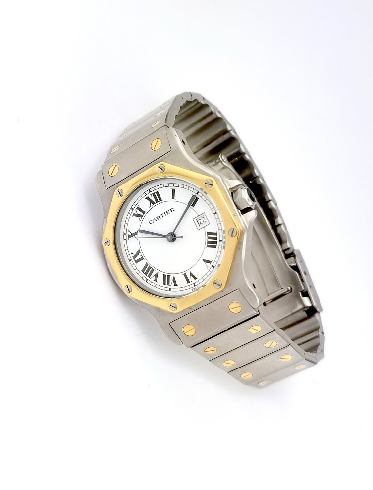Montre CARTIER - Santos Octogonale - or/acier - auto - GM (unisexe)-photo-1