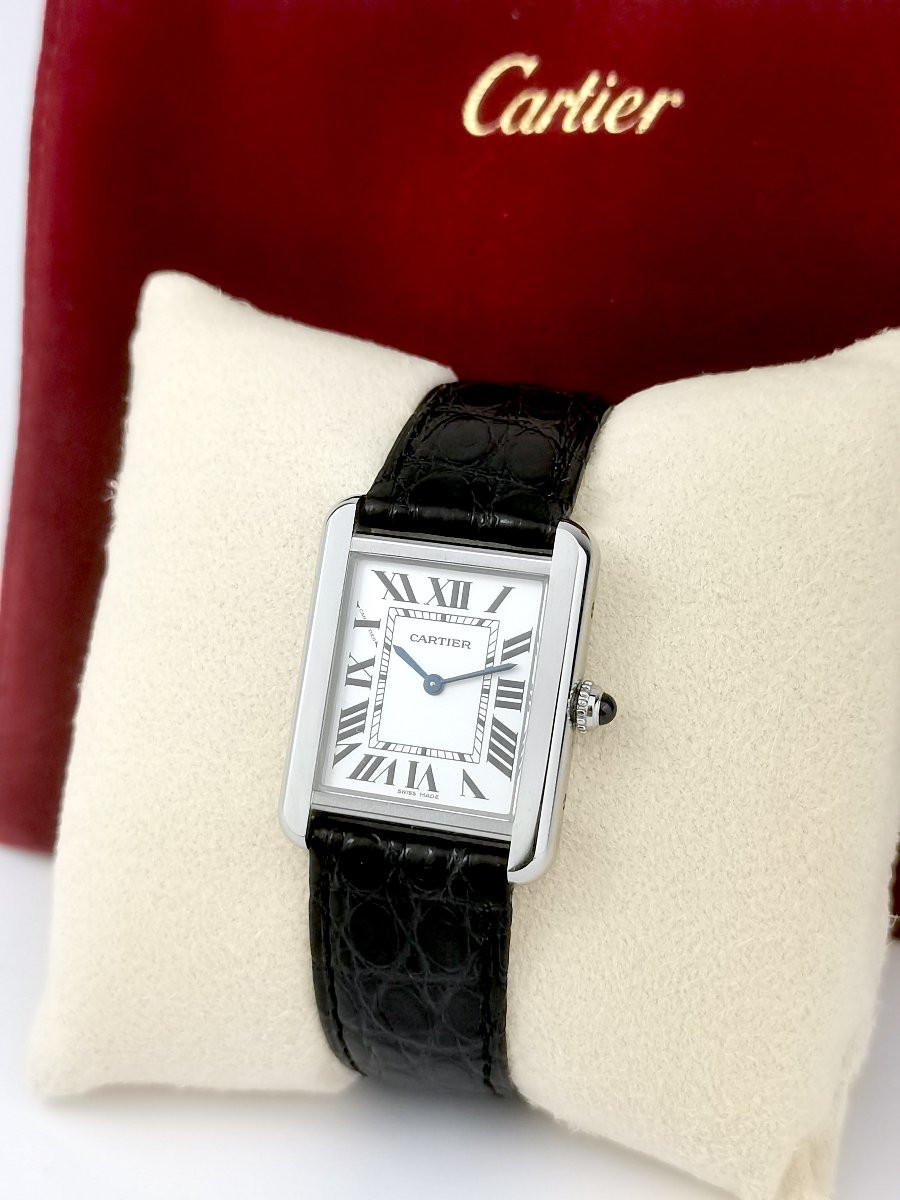 Montre CARTIER - Tank Solo - acier - PM (femme)-photo-4