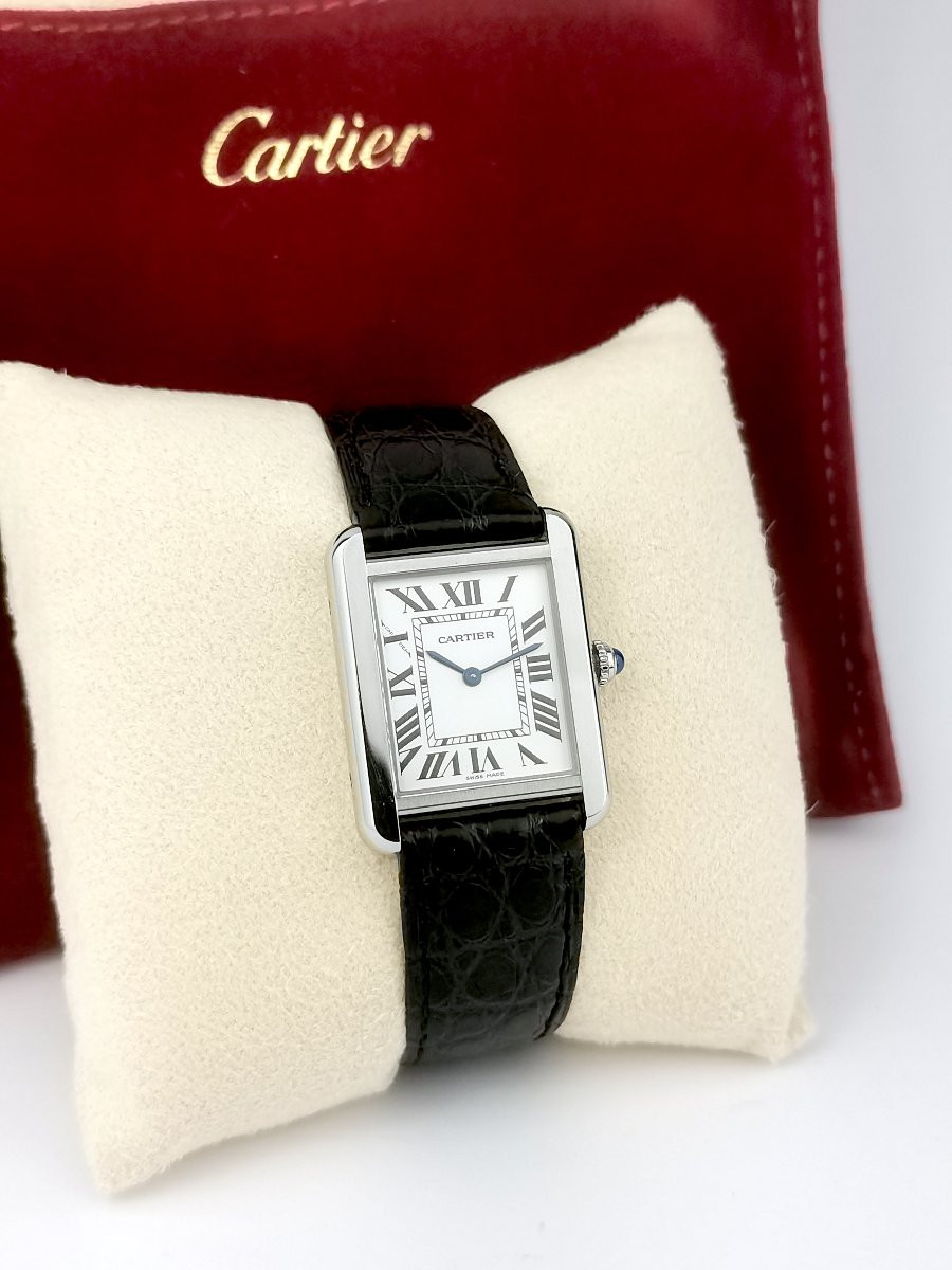 Montre CARTIER - Tank Solo - acier - PM (femme)-photo-5