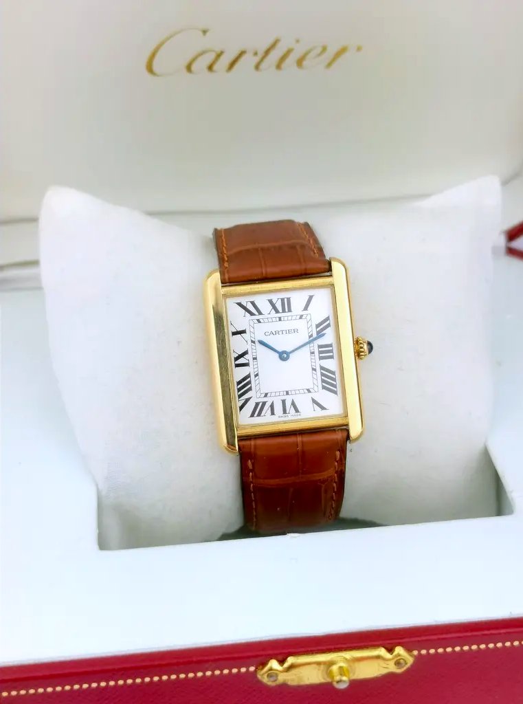 Cartier - Tank Solo - Gold/steel - Large Model - (men's)-photo-4