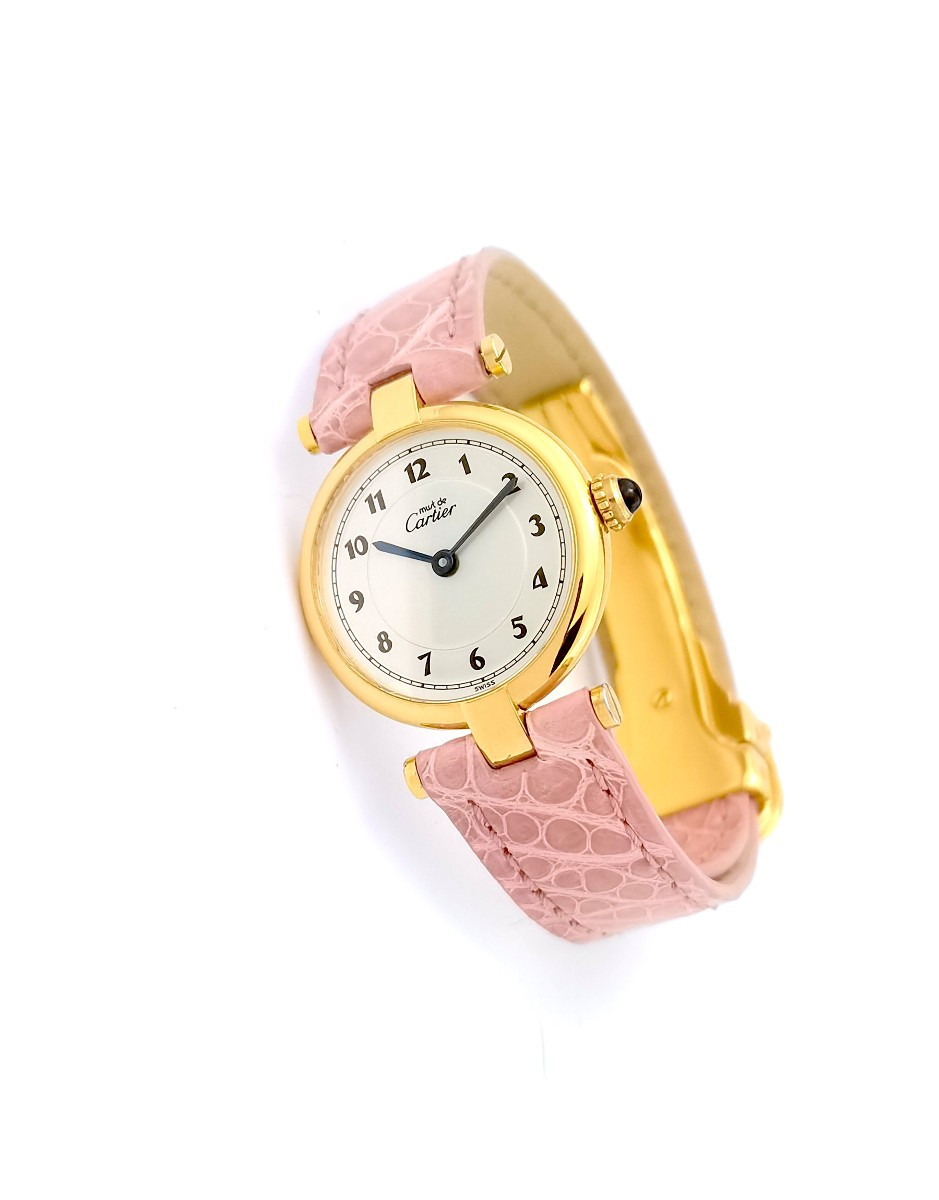 Montre CARTIER - Must Vendôme - cdr silver ch. arabes - PM -photo-2