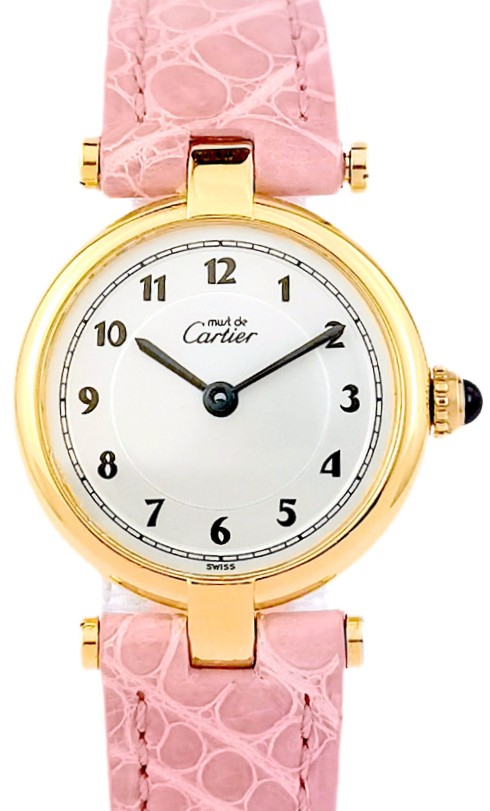 Montre CARTIER - Must Vendôme - cdr silver ch. arabes - PM 