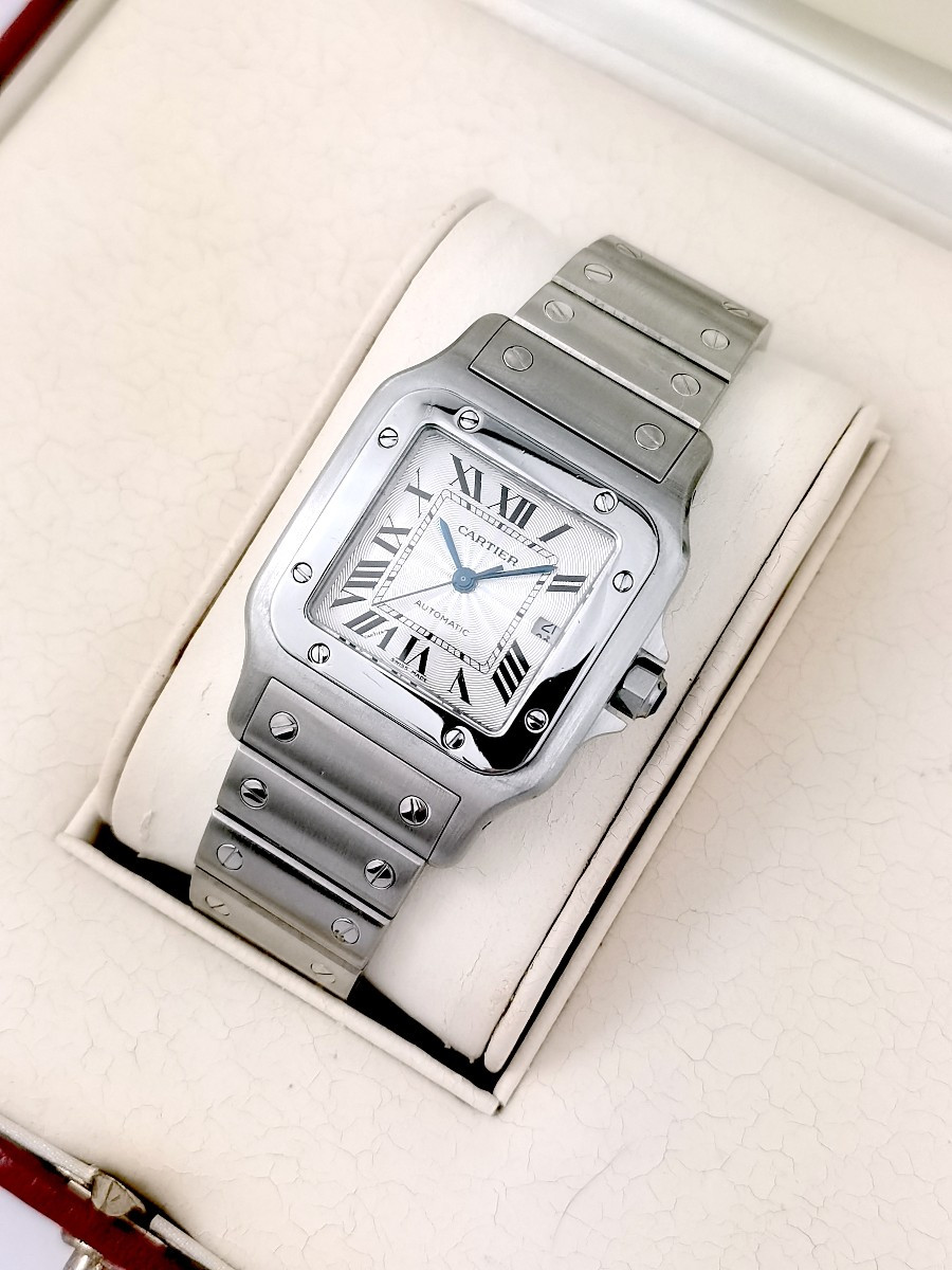 Cartier - Santos Galbée - Steel - Full Set (men's)-photo-4