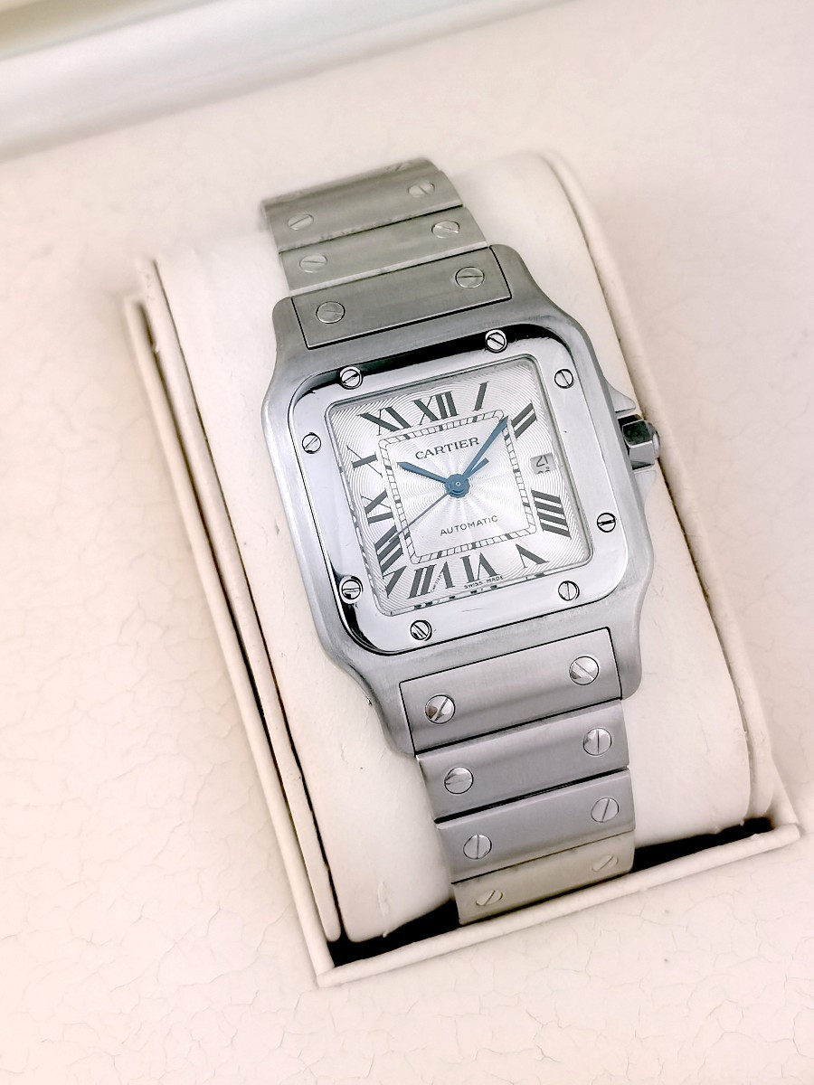 Cartier - Santos Galbée - Steel - Full Set (men's)-photo-5