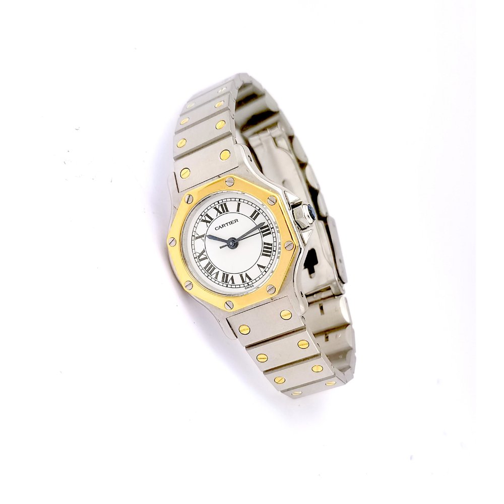 Montre CARTIER - Santos Octogonale - or/acier - PM (femme)-photo-2