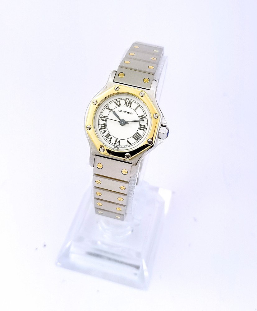 Montre CARTIER - Santos Octogonale - or/acier - PM (femme)-photo-1