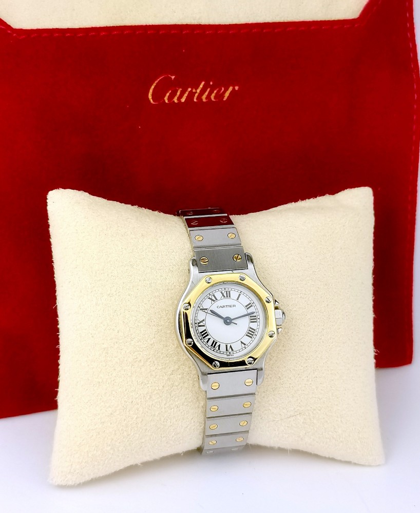 Montre CARTIER - Santos Octogonale - or/acier - PM (femme)-photo-2