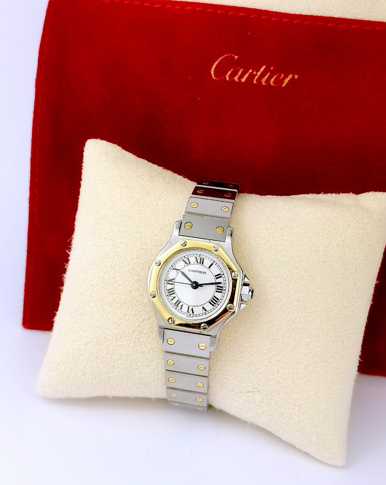 Montre CARTIER - Santos Octogonale - or/acier - PM (femme)-photo-3
