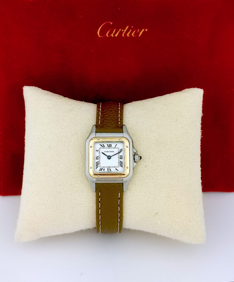 Montre CARTIER - Panthère - or/acier/cuir - Petit modèle (femme)-photo-2