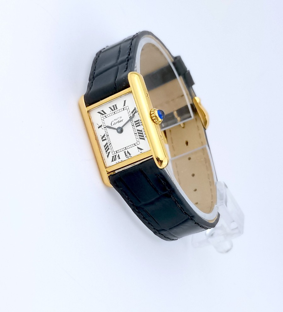 Montre CARTIER - Must Tank - vermeil - quartz - Petit modèle (femme)-photo-2
