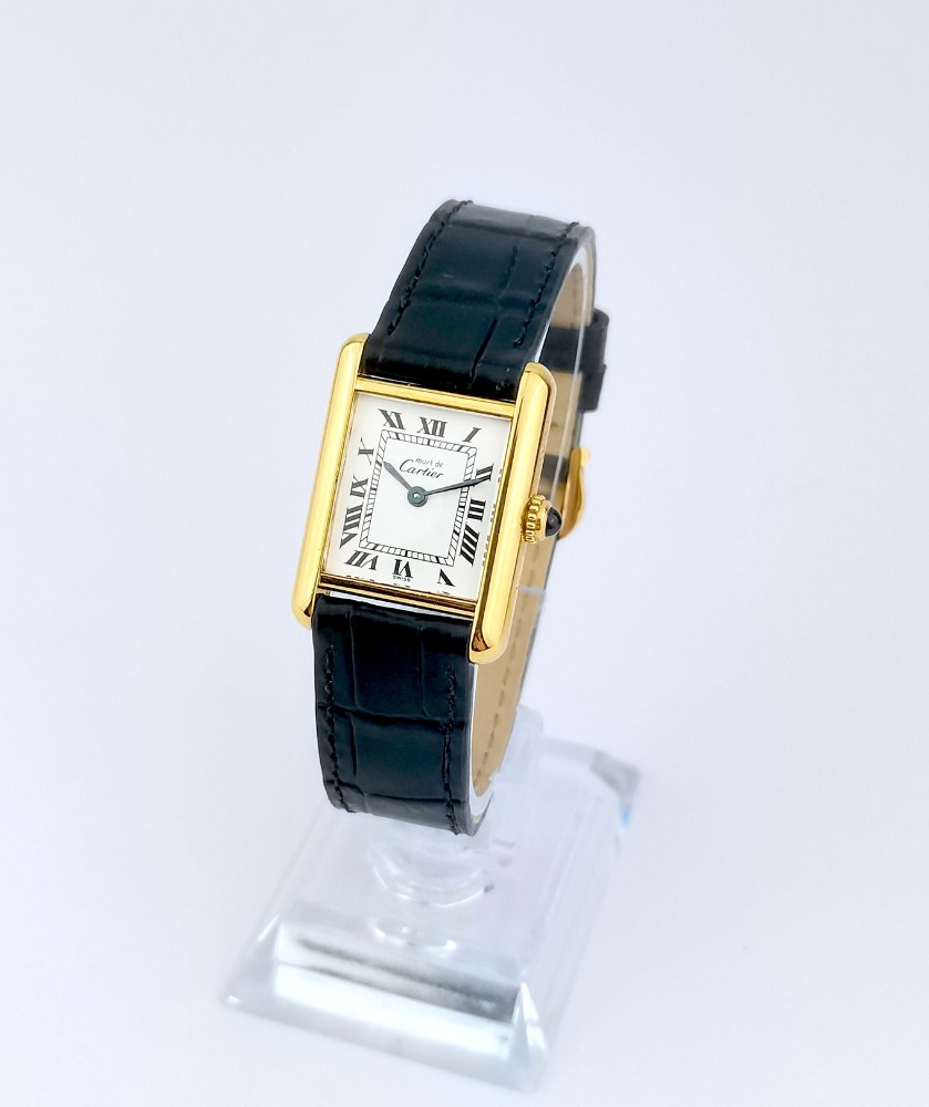 Montre CARTIER - Must Tank - vermeil - quartz - Petit modèle (femme)-photo-3