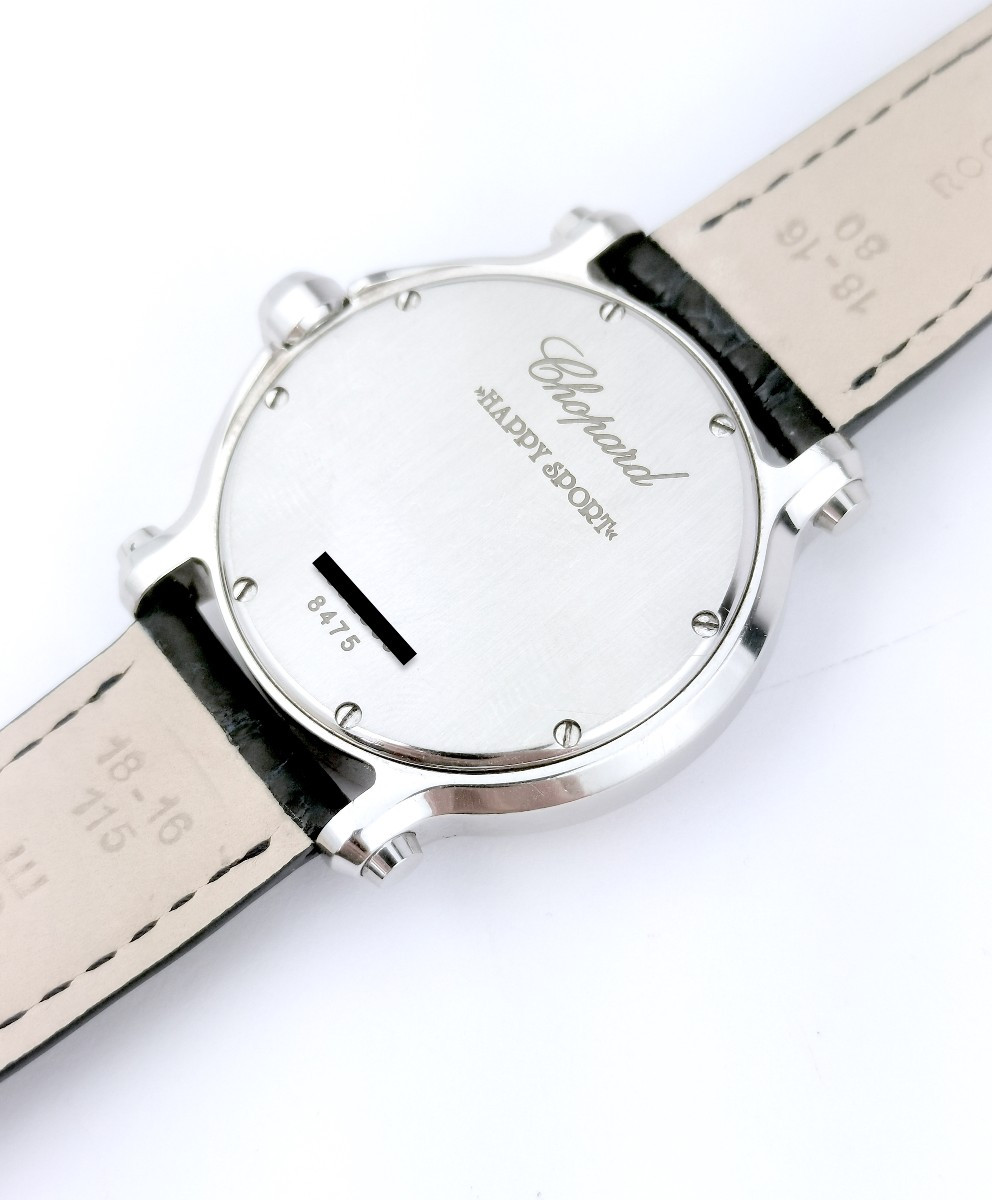 Chopard - Happy Sport - Steel/leather - 36 Mm (women's)-photo-4