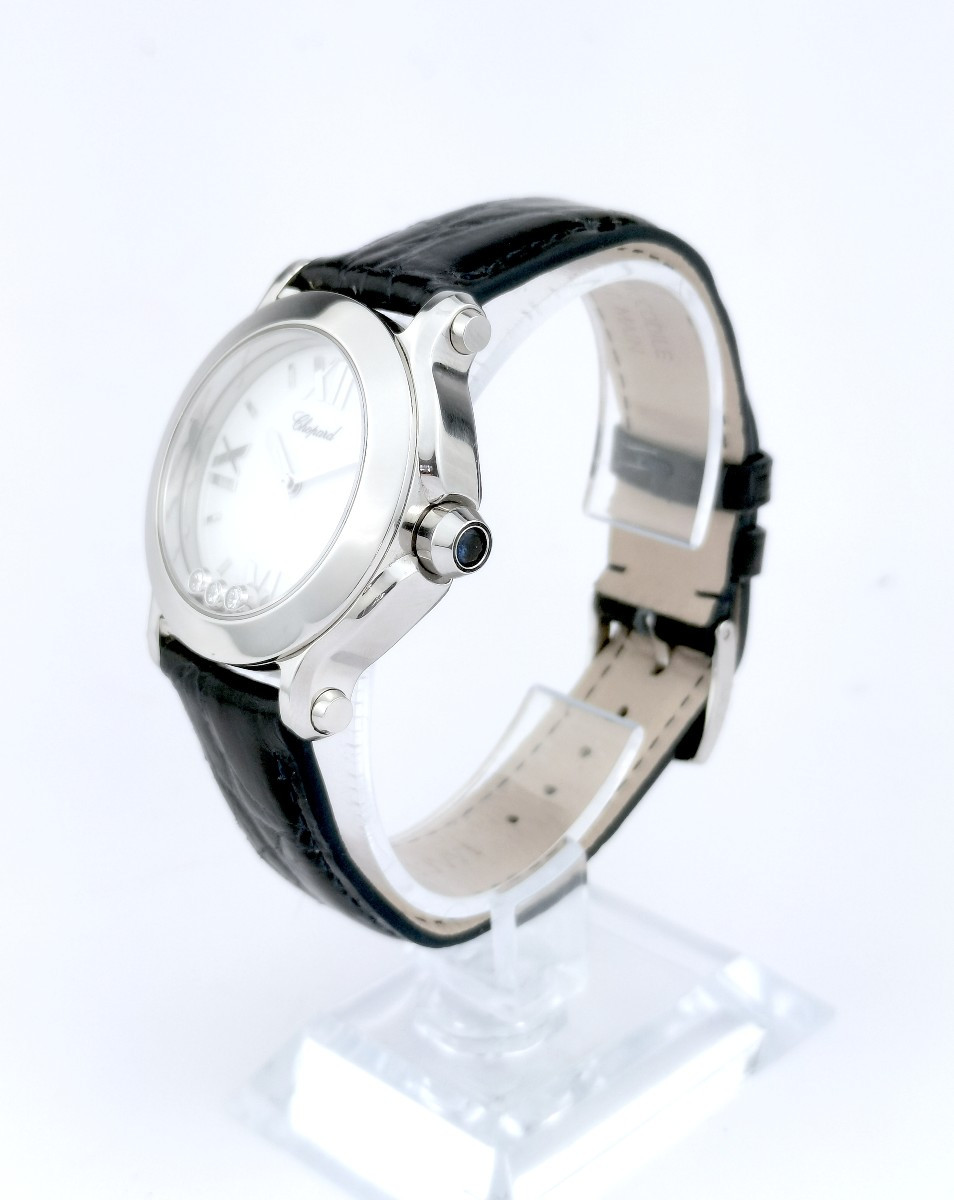 Chopard - Happy Sport - Steel/leather - 36 Mm (women's)-photo-1